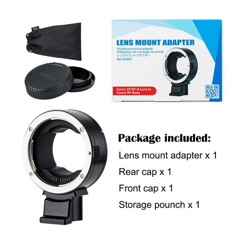 Metal Auto Focus EF-EOS R Lens Mount Adapter, Canon EF EF-S Lens to EOS RF Mount Camera Body Adapter, Removable Tripod Foot with a 1/4"-20 Threads,Compatible with Canon EOS R RP Ra R5 R6 Camera
