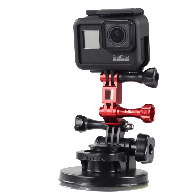 [AUSTRALIA] - HSU Aluminum Alloy Metal Adjust Arm Straight Joints Mount, Same Direction Straight Joints Mount for GoPro Hero 9/8/7/(2018)/6/5 Black,Session 5/4,Hero 3+,DJI Osmo Action Action Camera and More（Red） Red 