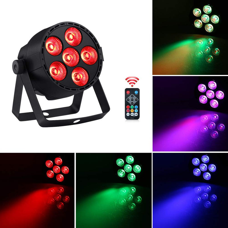 [AUSTRALIA] - Stage Light, OPPSK Par Light with 24W 6LEDs RGBW 4in1 Full Color Stage Lighting Remote DMX Control Sound Activated for Church Wedding DJ Live Show Party Halloween Christmas Size-6LEDs RGBW Par Light 