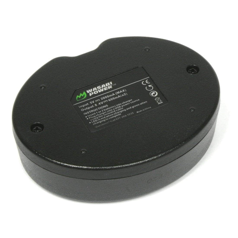 Wasabi Power NP-FW50 Dual USB Battery Charger for Sony ZV-E10, Alpha a5100, a6000, a6300, a6400, a6500, Alpha a7, a7 II, a7R, a7R II, a7S, a7S II, DSC-RX10 II, RX10 III, RX10 IV and More
