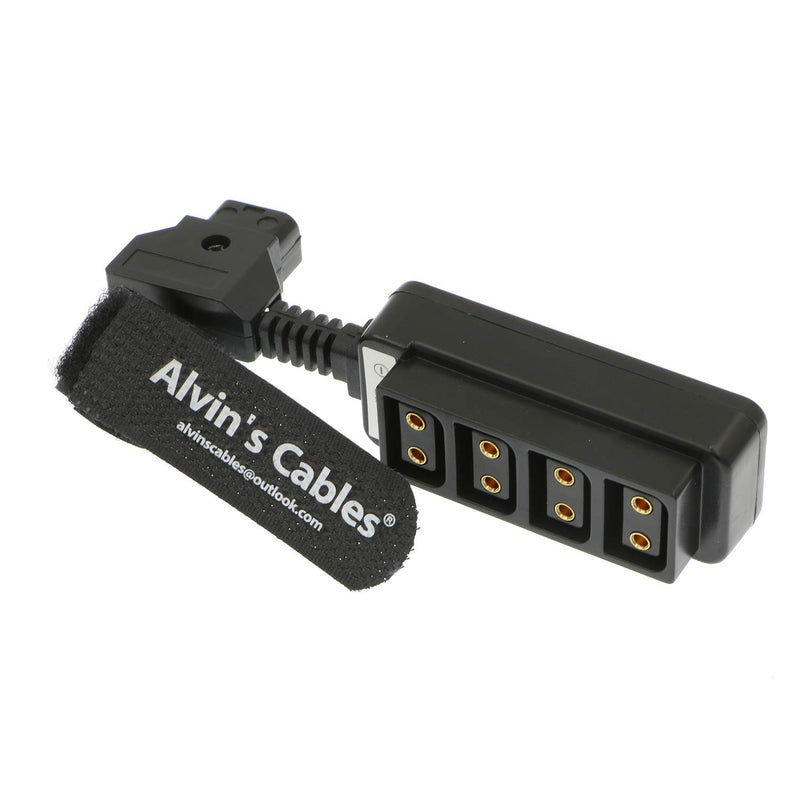 Alvin's Cables D-tap Splitter Ultrashort Power Cable D-Tap Male to 4 Port Dtap Female Cord for ARRI RED Cameras TILTA Steadicam IDX Battery
