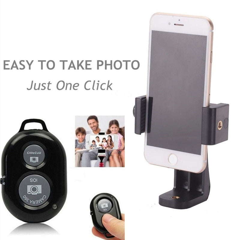 Phone Tripod Mount for iPhone Smartphone Holder Phone Adapter Clip with Remote for iPhone 12 11 Pro Xs Max XR X 8 7 6 6s Plus Samsung Nexus