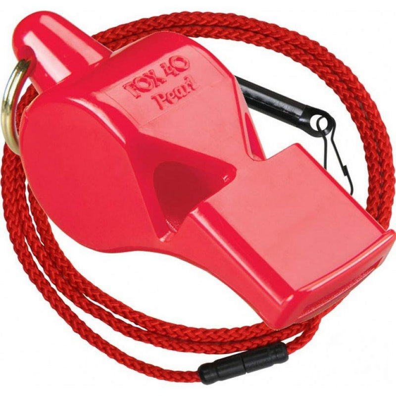 Fox 40 Pearl Official Pealess Referee Safety Whistle & Strap Orange