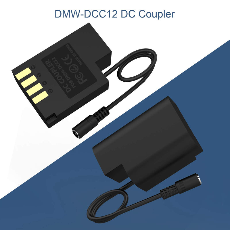 F1TP DMW-AC10 DMW-DCC12 AC Power Adapter DMW-BLF19 BLF19E BLF19PP Dummy Battery Kit Replacement for Panasonic Lumix DMC-GH3, DMC-GH4, DMC-GH5, DMC-GH5S, DC-G9 Cameras