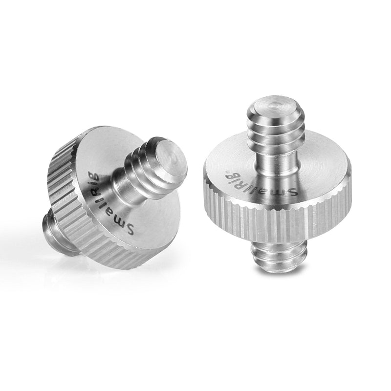 SmallRig 1/4" to 1/4" Male Threaded Screw Adapter Double Head Stud for Camera Cage Monitor LED Microphone, Pack of 2-828