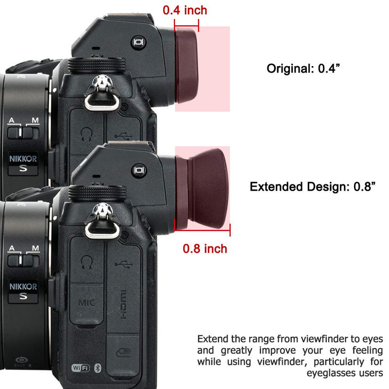 Kiwifotos DK-29 Eyecup Eyepiece Eyeshade for Nikon Z7 Z6 Viewfinder Replaces Nikon DK-29 Eye Cup Soft Silicone Extended Design