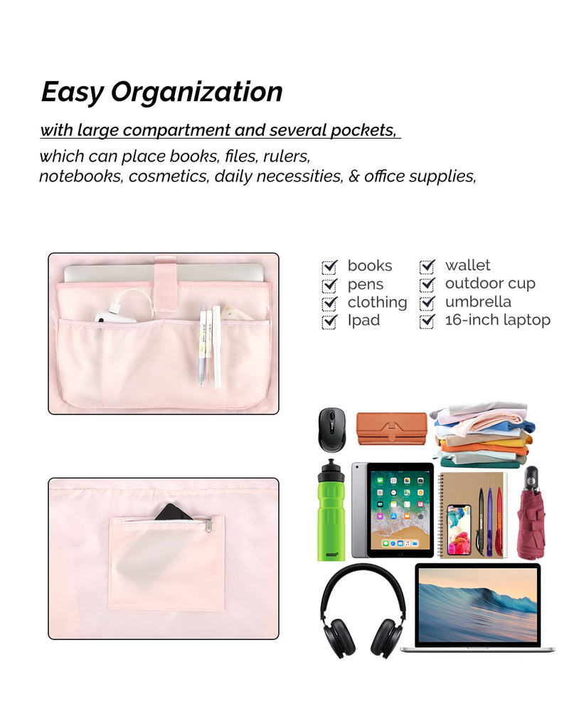 [AUSTRALIA] - Prite Tote Bag for Women Weekender Bag with Laptop Compartment for Work Nurse School Travel Gym Pink 