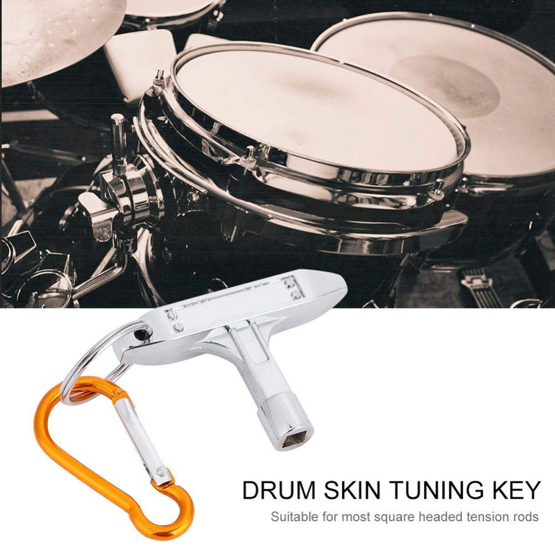 Alomejor Drum Tuning Key Universal Metal Square Socket Tuner Wrench Musical Instrument Assembling Tool Silver