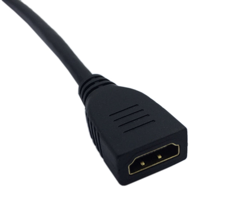 [AUSTRALIA] - Cerrxian 0.6m High Speed HDMI 2.0 HDMI Up Angle Male to HDMI Female Short Cable Ultra HD 4k x 2k HDMI Cable Supports Ethernet, 3D, 4K and Audio for TVs, Laptops(Black)(um-sf) 0.6m up male-straight female 