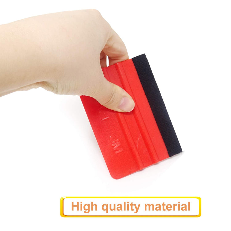 Honbay 6PCS Plastic Felt Edge Squeegee Plastic Scraper Decal Applicator Car Wrapping Tool Kits for Car Vinyl Wrap, Window Tint, Wallpaper, Decal Sticker Installation
