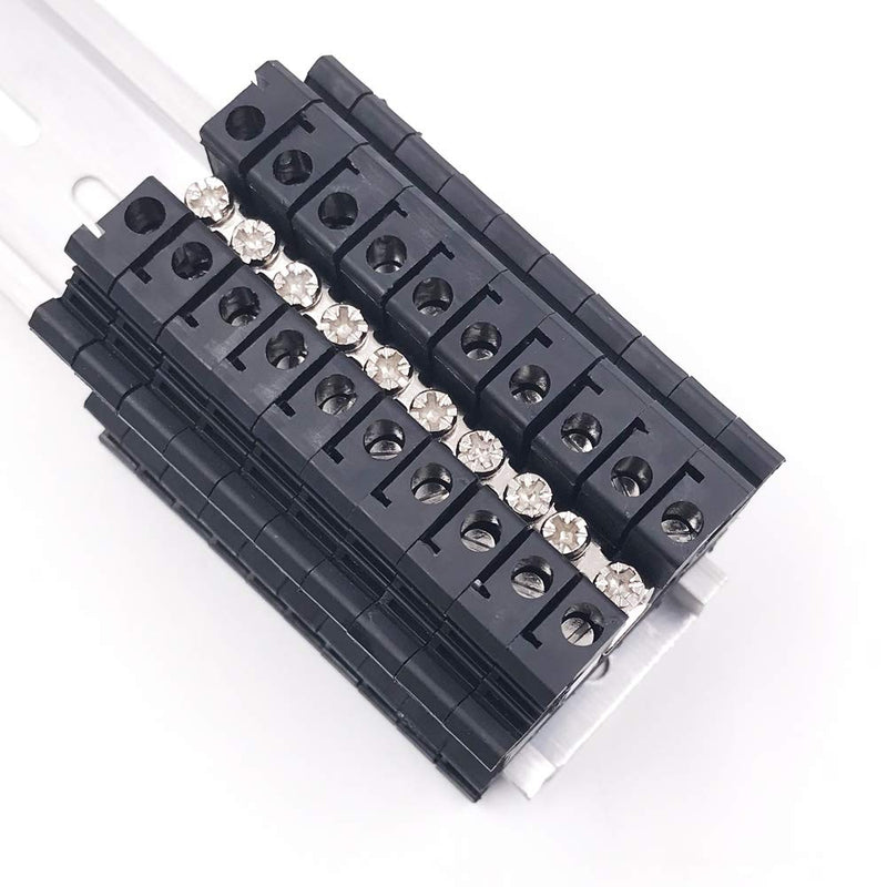 Erayco 10Pcs Fixed Bridge Jumper FBI-10-6 for DIN Rail Terminal Block, Insert-Pull Bridging Matching UK-2.5B UK5N Fixed Bridge Jumpers 10 Pole