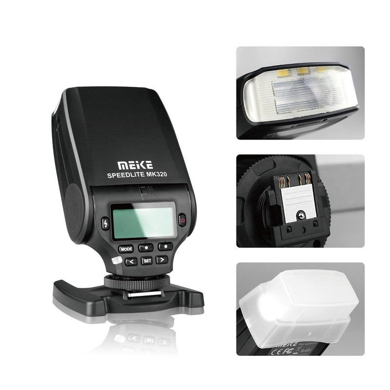 MEIKE 320S Mini TTL Speedlite Automatic Flash for Sony MI Hot Shoe DSLR and Mirrorless Cameras A7 A7II NEX6 A6000 A6300 A6500