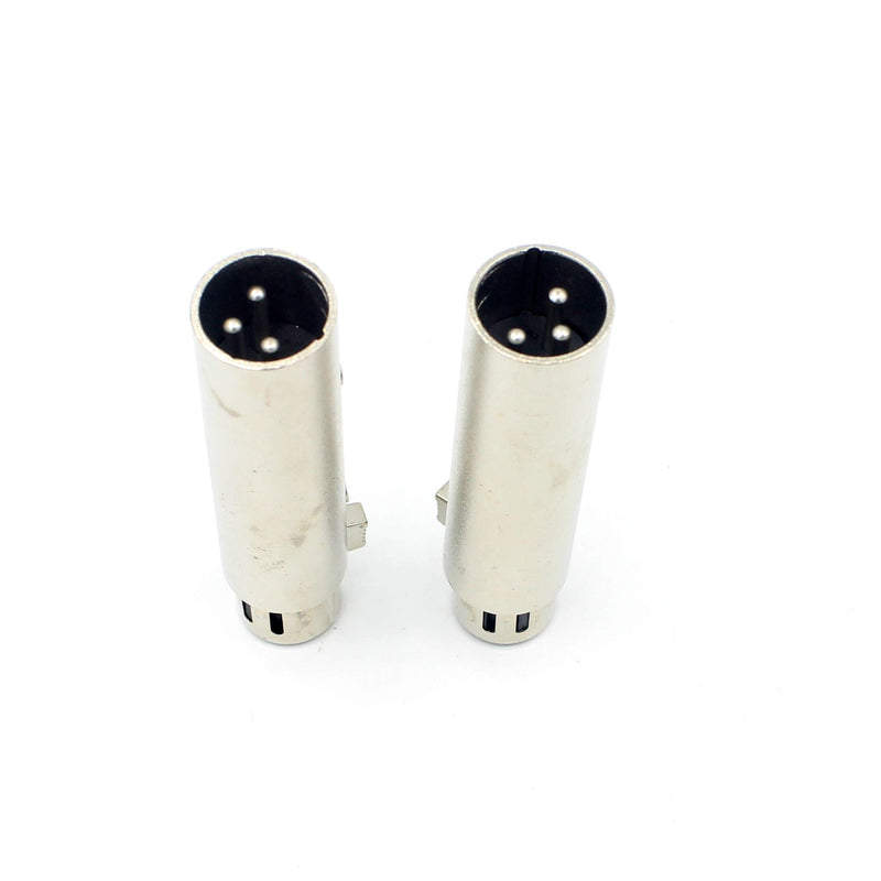 LoongGate XLR Male to Female, XLR 3 Pin Male to 3 Pin Female Microphone Line Adapter - 2 Pack XLRM-XLRF