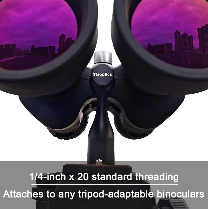 Staoptics Binocular Tripod Adapter Quick Release 1/4-20Inch Threading Detachable Universal Mount for 8x32 8x36 8x40 8x42 10x50 12x60 15x60 15x70 20x80 25x70 Binoculars etc Model Connection Screws X1