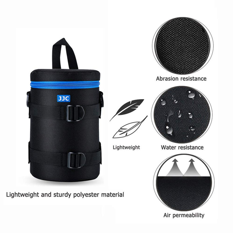 JJC Camera Lens Pouch Case for Canon EF 70-200mm EF 28-300mm EF 70-300mm Nikon Nikkor AF-S 70-200mm AF 80-200mm & More, Zipper Polyester Lens Protective Bag Interior Size 4.45x8.46” XXL