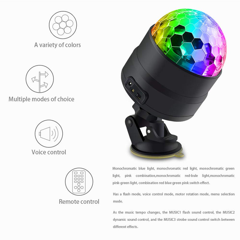 Upgrade Full Colours Disco Ball Light dj Light Show Light RGBW led Mini Party Light Christmas Decoration Light Gift Light Magic Light Sound Activated Automatic Strobe Lights with Remote