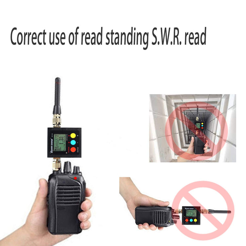 Gam3Gear Surecom SW-102S SO239 Connector Digital VHF UHF 125-525Mhz Power & SWR Meter with Ground Plate