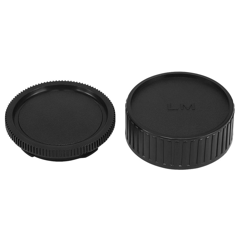 Haoge Camera Body Cap and Rear Lens Cap Cover Kit for Leica M LM Mount Camera Lens Such as M240, M240P, M262, M3, M2, M1, M4, M5, CL, M6, MP, M7, M8, M9, M9-P, M Monochrom, M-E, M, M-P, M10, M-A for Leica M Mount