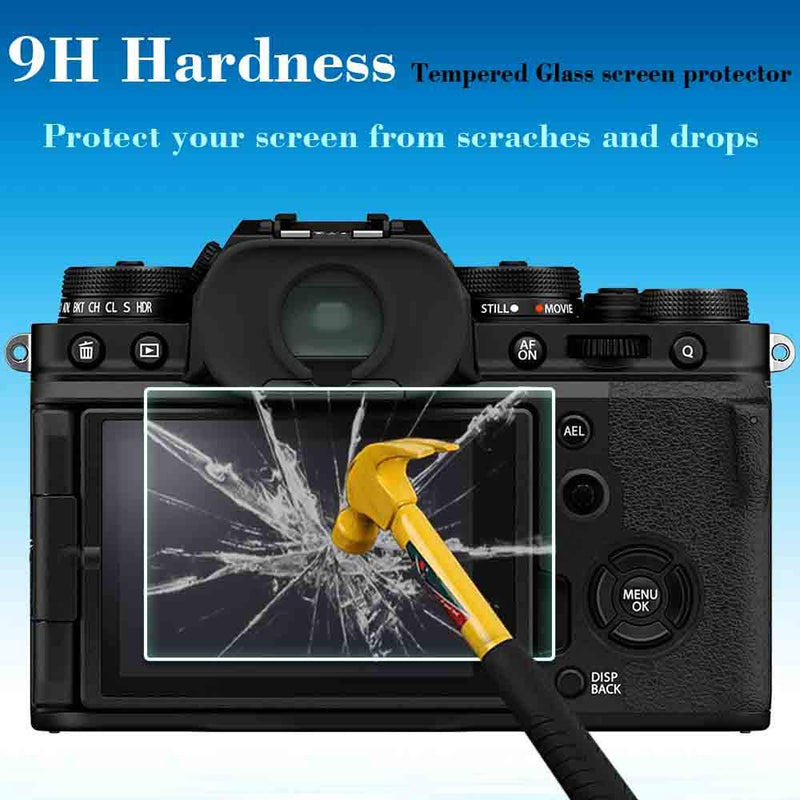X-T4 Screen Protector for Fujifilm X-T4 Fuji Film XT4 Digital Camera & Hot Shoe Cover,ULBTER 0.3mm 9H Hardness Tempered Glass Saver Anti-Scrach Anti-Fingerprint Anti-Bubble Anti-Dust [3Pack]