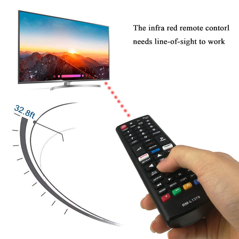 AZMKIMI AKB75375604 Universal Remote Control Replacement for LG Smart TV AKB75375604 AKB75095307 AKB75095330 AKB74915305 AKB74915304 AKB74475401 with Netflix 3D