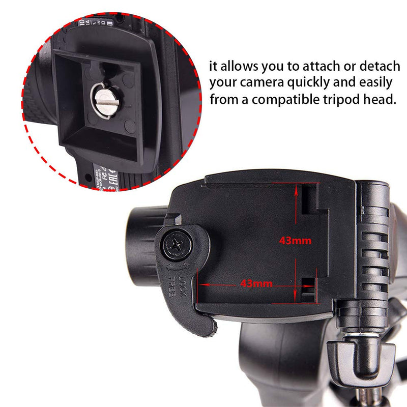 BLUECELL Quick Release QR Plate Tripod Head for Velbon CX-444 CX-888 CX-460 CX-460mini CX-470 CX-570 CX-690 DF-50/ Sony VCT-D580RM VCT-D680RM VCT-R640 / QB-4W Original version