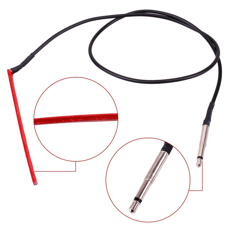 Ultrathin Red Pickup Under-Saddle Passive Piezo Film Pickup Sticks for Acoustic Guitar with Plug