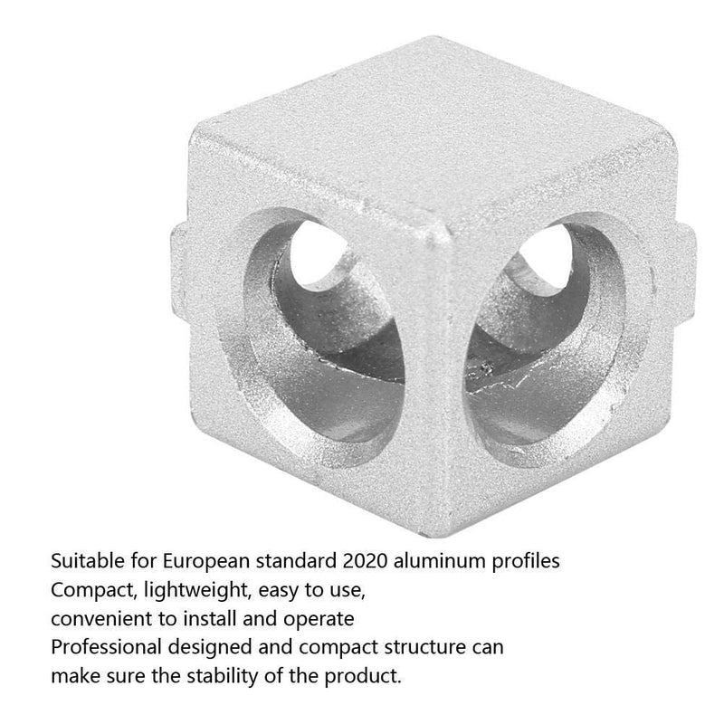 4Pcs Aluminum Profiles Right Angle Corner Connector Fastener for 2020 European Standard(Two-Way) Two-way