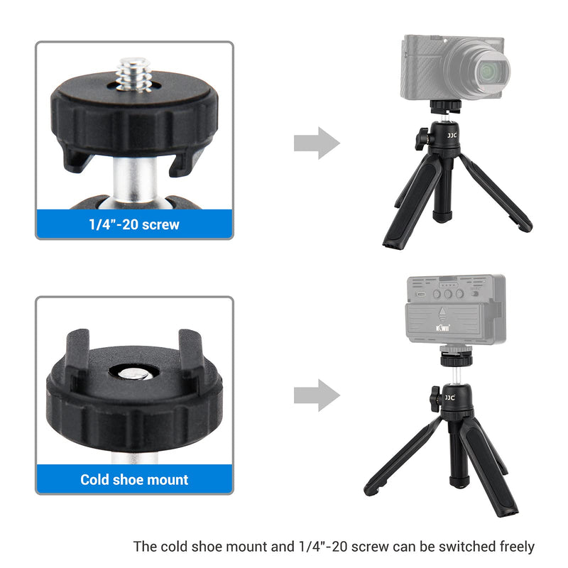 JJC Vlog Camera Mini Tripod Selfie Stick Stand Desktop video Live Webcam Handle Grip for Sony ZV-E10 ZV-1 RX100 VII VI VA V IV A6600 A6500 A6400 A6300 A6100 A6000 Canon M50 G1X G5X G9X G7X Mark III II Extendable Mini Tripod