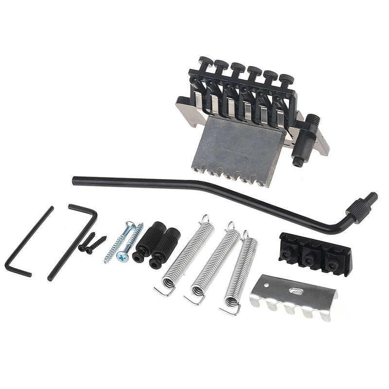 Musiclily Electric Guitar Double Locking Tremolo Bridge for Floyd Rose Style Replacement, Black