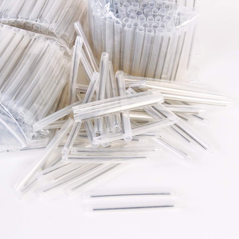 500pcs Dia 5mm 60mm Length Fiber Heat Shrink tubing fibers - Accommodate up 12 Fiber Fusion Splice Protection Sleeve 1.0mm Steel Needle Transparent Fiber Splice Tubes(Pre-Shrunk) Dia 5mm 500Pcs 500