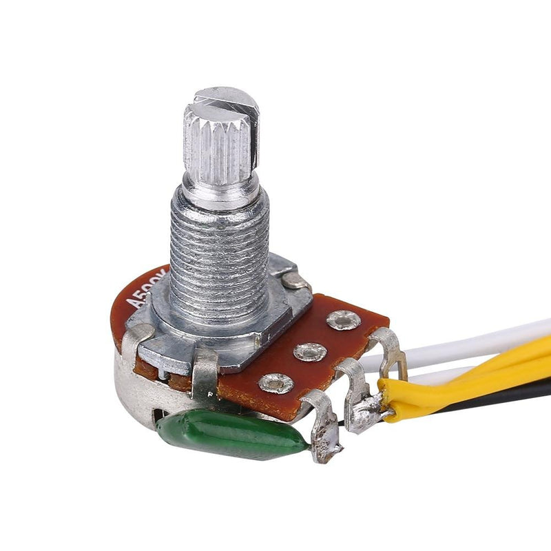 Guitar Wiring Hareness Kits, Electric Guitar Wiring Harness Kit Replacement Guitar Wiring Hareness 500K Pots Control Knobs 3-Way Switch with Jack Wiring Harness Kit for JB Electirc Guitar Bass