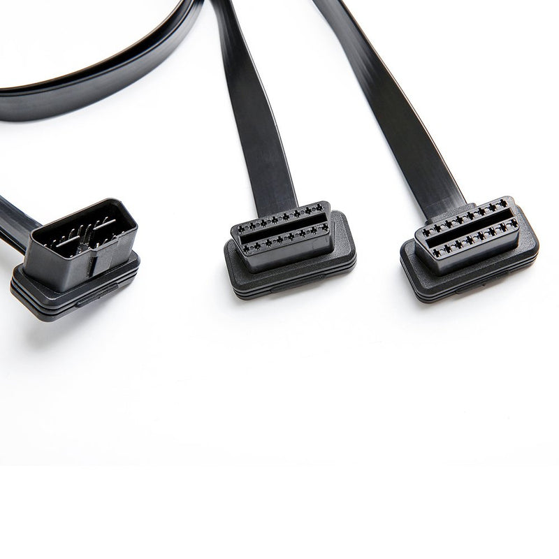 bbfly-B4 OBD II OBD2 16 Pin Splitter Extension 1 x Male and 2 x Female Extension Y Cable Adapter (1FT/30CM) 1 PACK