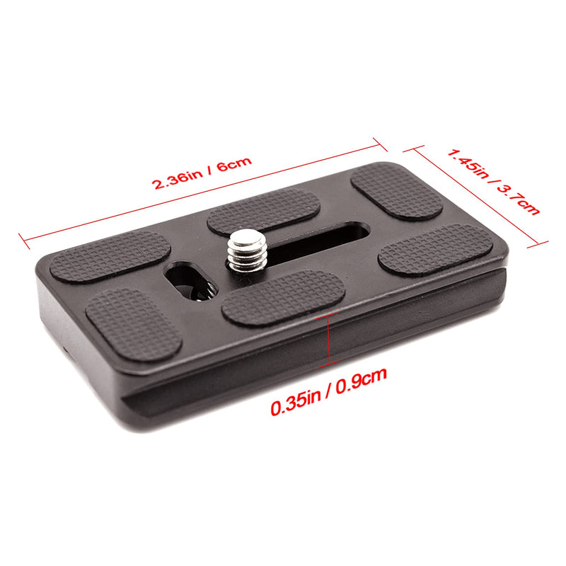 Fotoconic 2-Pack 60mm Quick Rlease Plate Universal QR Plate Fits Arca Swiss with 1/4 inch Screw for Camera Tripod Ball Head 60mmx2