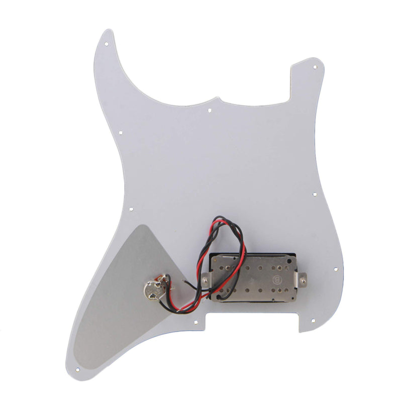 Yibuy White Loaded Pickguard w/One Humbucker for Electric Guitar