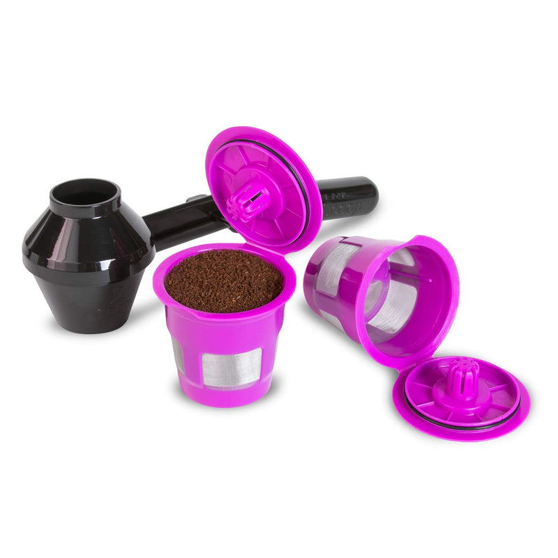 Cafe Fill Value Pack by Perfect Pod | Reusable K Cup Coffee Pod Filters & Coffee Scoop, Compatible with Keurig K-Duo, K-Mini, 1.0, 2.0, K-Series and Select Single Cup Coffee Makers