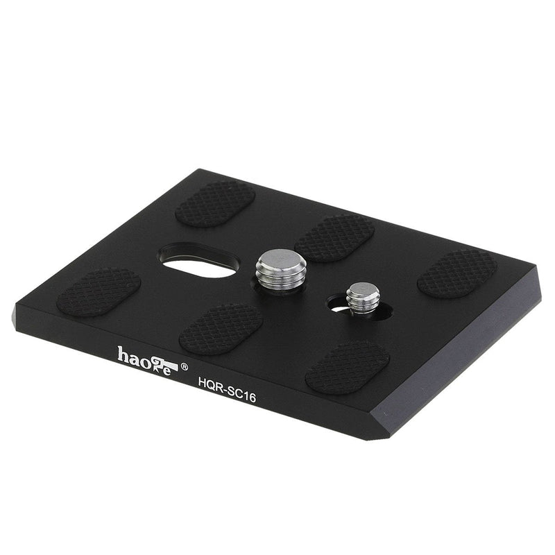 Haoge HQR-SC16 Camera QR Quick Release Plate for Sachtler DV 12, DV 15, Caddy, Video 18/20, Panorama Plus, Horizon Plus, Video 25 Plus, Video 18 Dutch Tripod Fluid Head Replace Touch & Go Plate 16