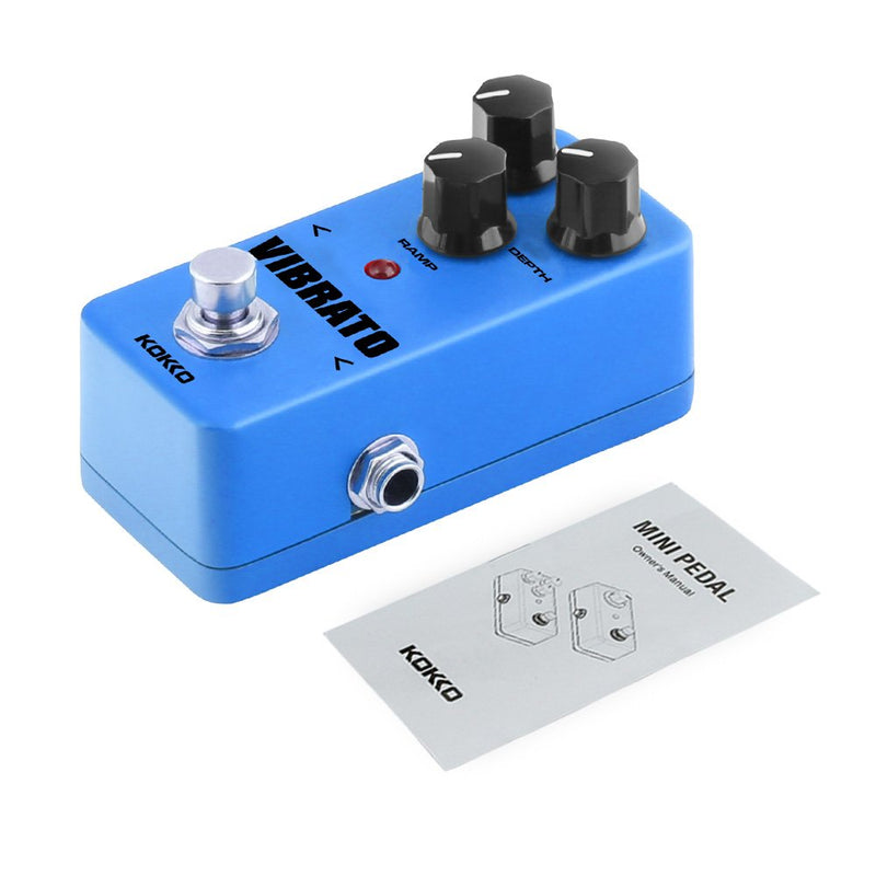 Guitar Mini Effects Pedal Vibrato - Traditional Vibrato Effect Sound Processor Portable Accessory for Guitar and Bass - FVB2