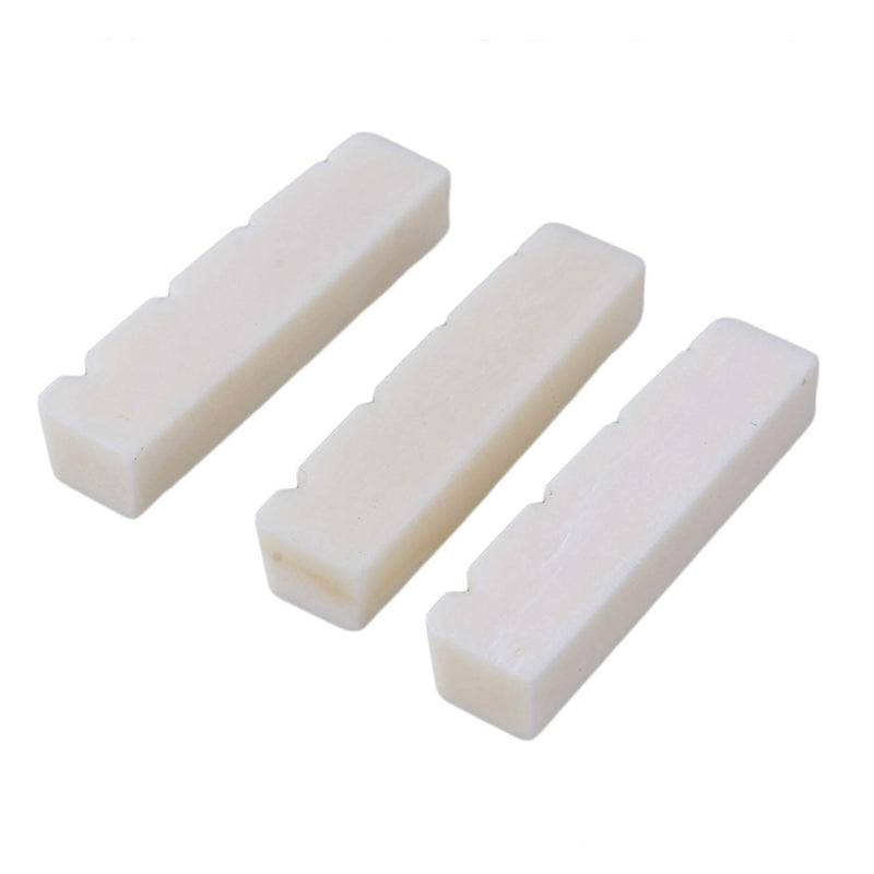 BQLZR Bass Bone Bridge Saddle and Nut For 4 String Bass Guitar Pack of 3