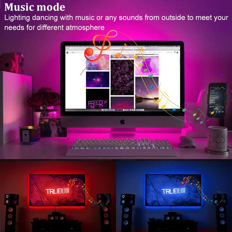 [AUSTRALIA] - Sumaote 32.8ft LED Strip Lights RGB 5050 Smart WiFi LED Lights Strips Compatible with Alexa and Google Home, Music Sync LED Lights for Bedroom Kitchen Cabinet and Party Decoration 12v 32.8ft, 5050 Led Strip Kit (300leds). 