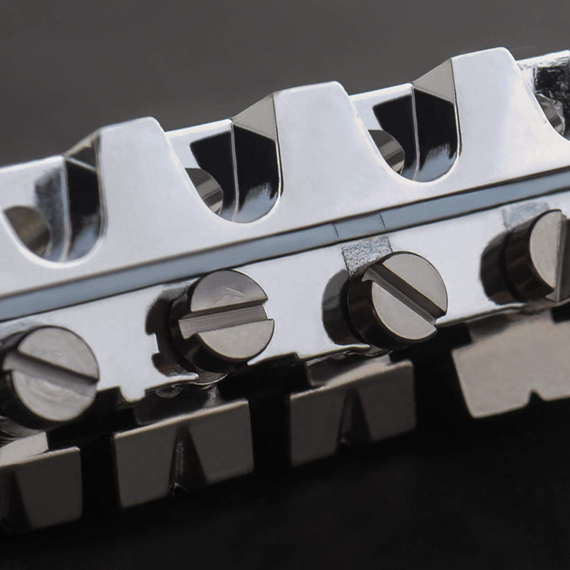 Electric Guitar Bridge 52.5mm Tune-o-matic Pigtail Style Adjustable Wraparound Bridge Chrome Fit For Les Paul Style With Hex Wrench Studs