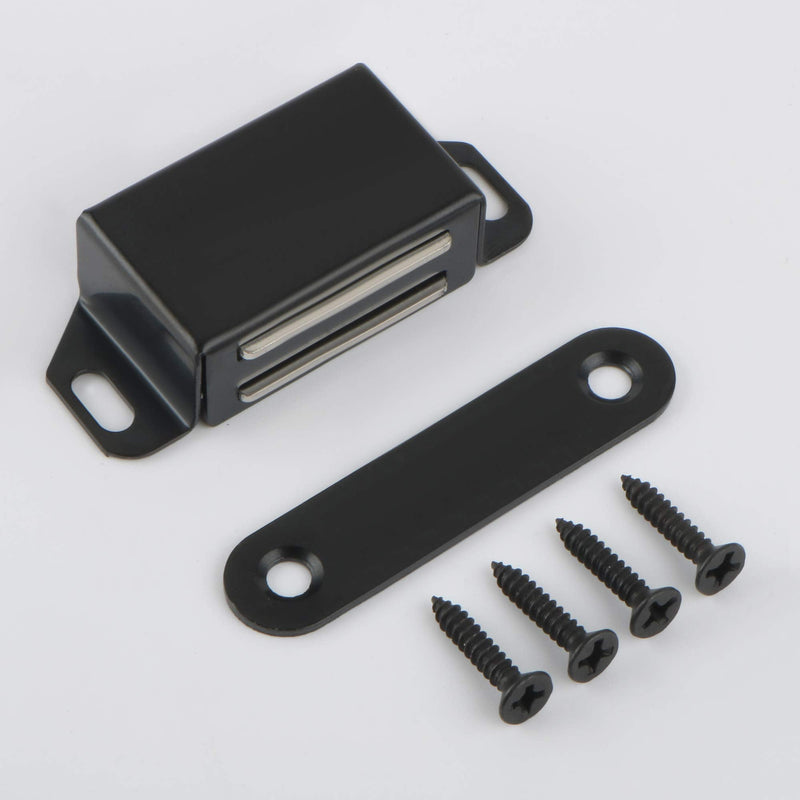 Alise 4-Pack Black Magnetic Cabinet Door Catch,Furniture Closet Catches Latch with Strong Magnetic,CAT003B-4P Made of Stainless Steel 2-Medium Size