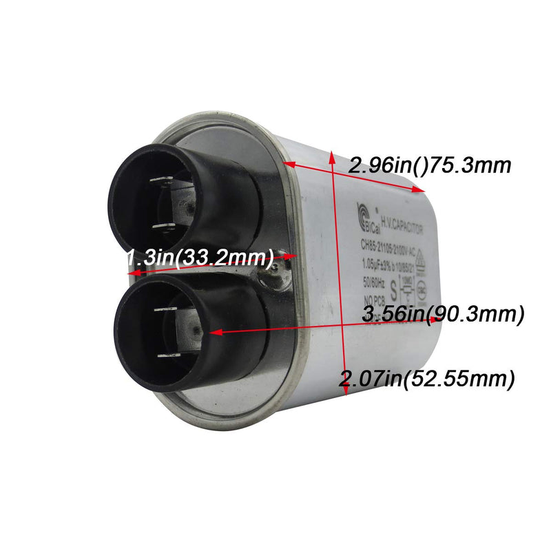 Meter Star CQC&VDE Universal Household Microwave High Voltage Capacitor 1.10uf ch85 21110 2100V AC H.V.CAPACITOR 10/85/21 50/60Hz NO PCB,VDE EN61270-1