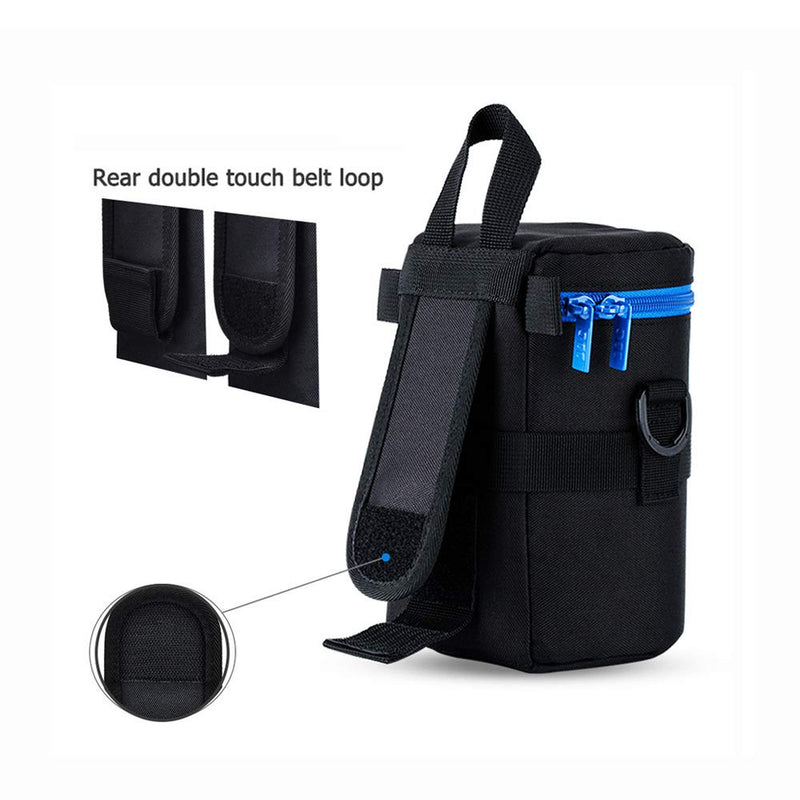 [AUSTRALIA] - JJC Camera Lens Pouch Case for Canon EF 50mm f1.2/ EF 24-70mm EF 70-300mm Tamron SP 70-300mm & More, Zipper Polyester Lens Protective Bag Interior Size 3.94x7.17” XL 