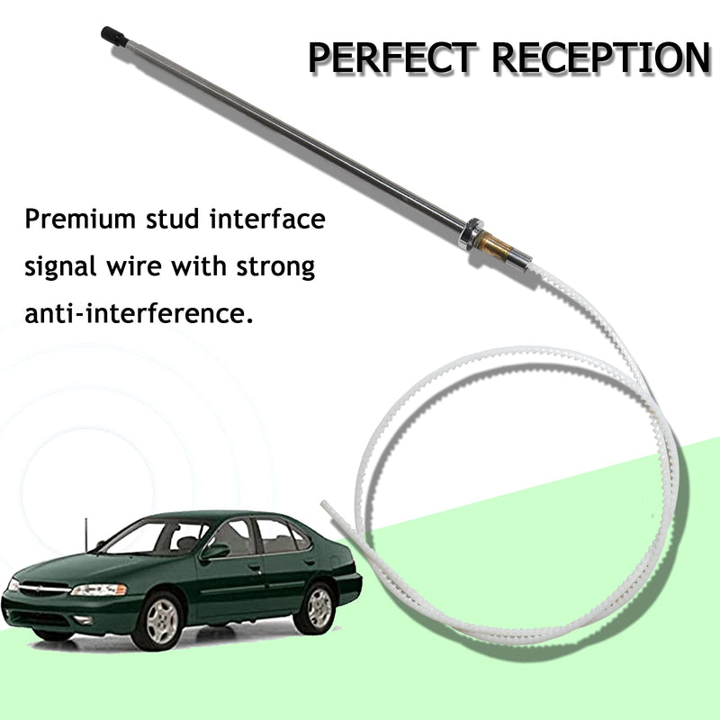 RED WOLF Power Antenna Mast Compatible with Mercedes Benz 1992-2002 C280/S320/500SL/S420/C220 Aftermarket Aerial Mast for AM/FM Radio Signal