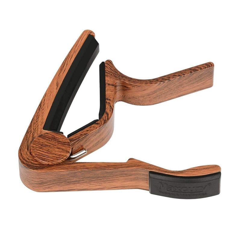 Guitar Capo for Acoustic Guitar and Electric Guitars - Quick Change Clamp Capo for Ukulele and Banjo, Rosewood Color