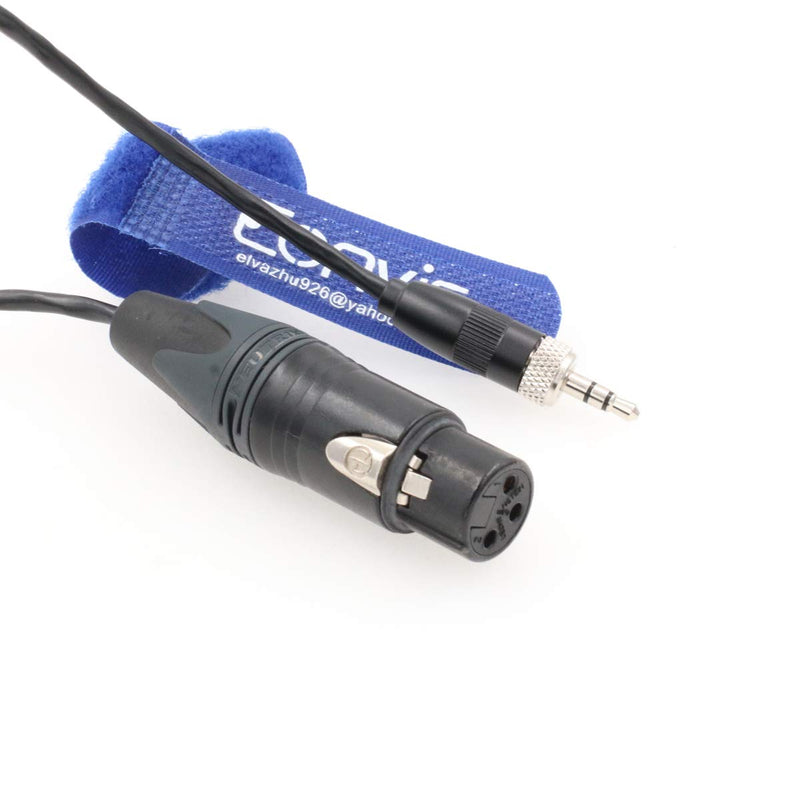 Eonvic Locking 3.5mm to XLR 3 Pin Female Microphone Audio Cable for Sony UWP-D11 Transmitter