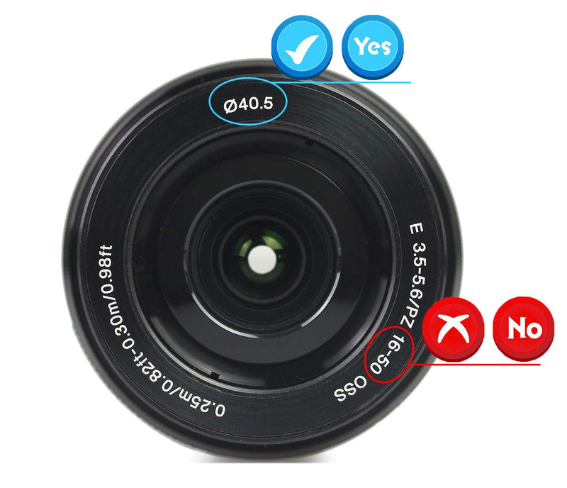 40.5mm Lens Cap for Sony E-Mount 16-50mm F3.5-5.6 Lens or Nikon Nikkor AW 11-27.5mmf/3.5-5.6&VR 30-110mmf/3.8-5.6 Kit Lens 40.5mm Filter Thread[2 Pack]