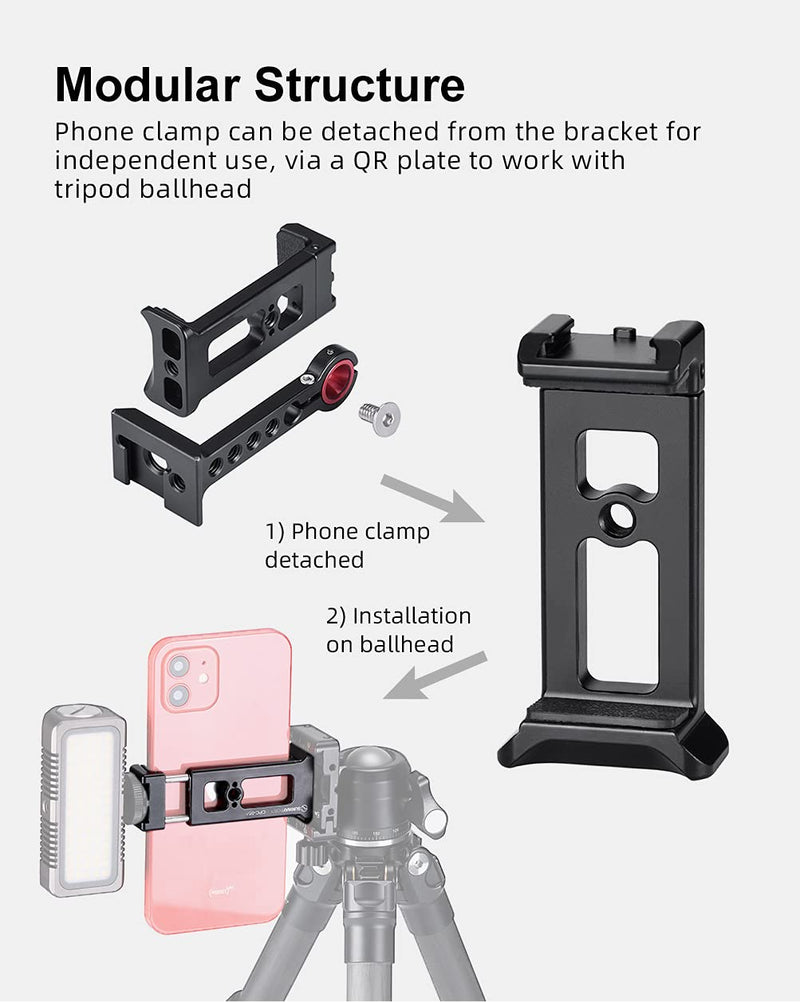 Sunwayfoto CPC-05 Arca/RRS Compatible Modular Smartphone Cell Phone Holder 58mm to 90mm / Bracket Tripod Mount