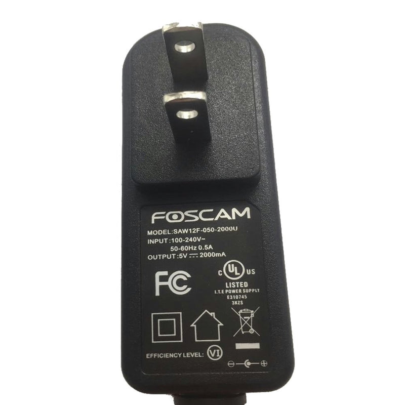 Foscam US Standard DC Power Supply 5V 2A- Black