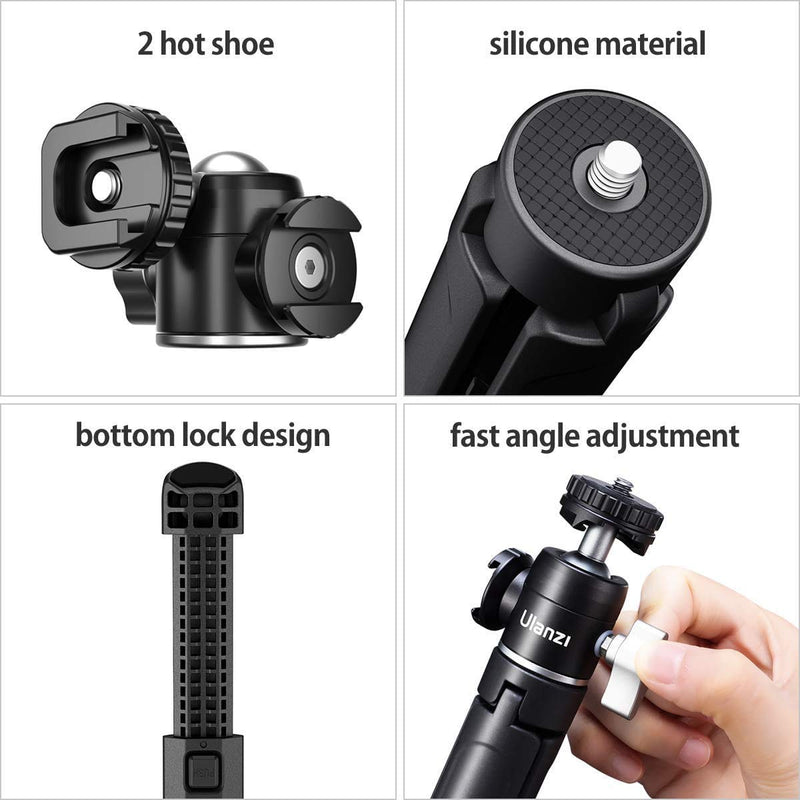 Mini Tripod, Camera Tripod with Ballhead for Sony ZV-1 Canon G7X Mark III M6 Mark II Sony RX100 VII A6400 A6100 A6600, Compact with Cameras Mounting Microphone Vlogging